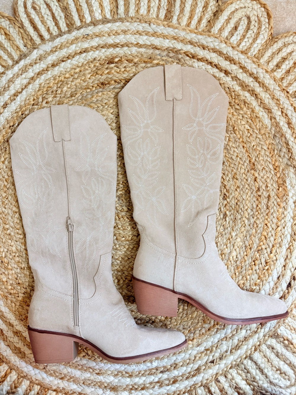 🌾 Altar'd State Light Beige Western Knee Boots